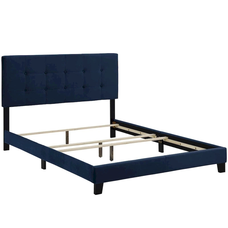 Letto matrimoniale Belimanastir in velluto imbottito