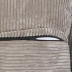 Divano Sezionale Modulare a L Rivestito in Velluto a Coste con Chaise Longue Ottomano e 3 Cuscini