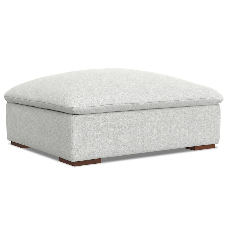 Divano modulare a 3 posti con pouf Marlee in ciniglia vellutata ad alte prestazioni