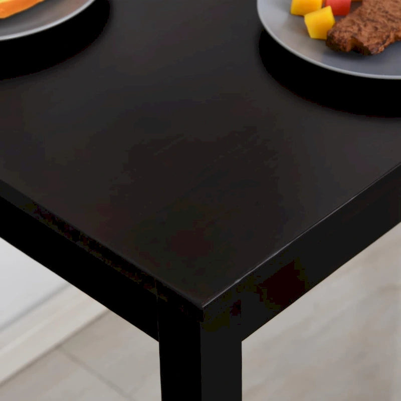 Set da pranzo da 5 pezzi, tavolo da cucina in legno e sedie per sala da pranzo, angolo colazione, marrone castagna