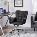 Sedia da ufficio moderna in similpelle con braccioli imbottiti