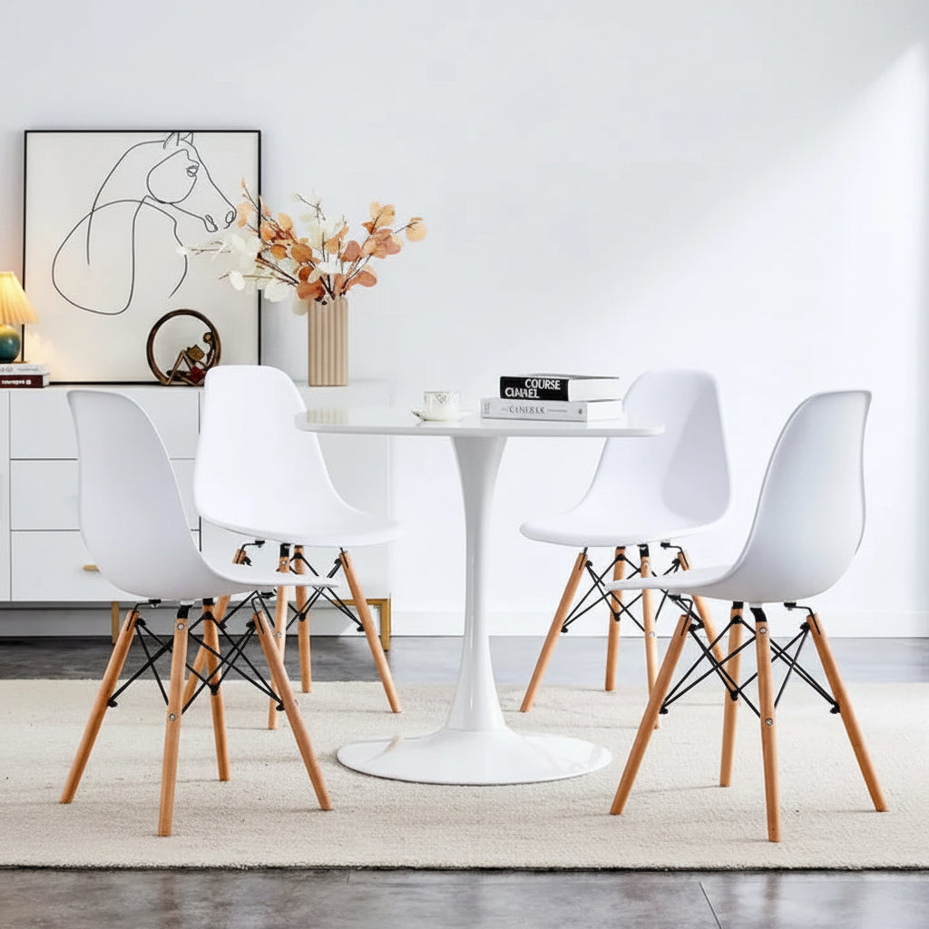 Mid-century 5pieces Kitchen dining table set for 4-6 people