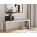 Panca in legno massello Karson White Sand
