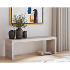 Panca in legno massello Karson White Sand
