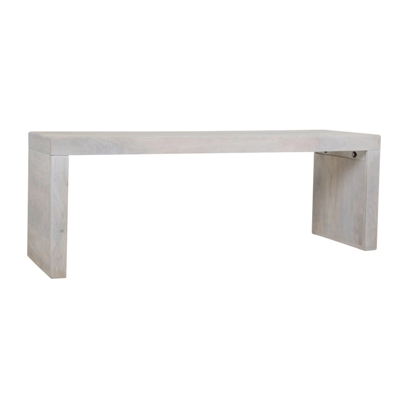 Panca in legno massello Karson White Sand