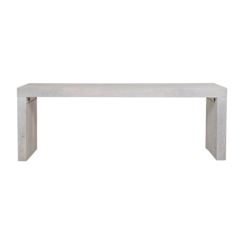 Panca in legno massello Karson White Sand
