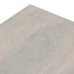 Panca in legno massello Karson White Sand