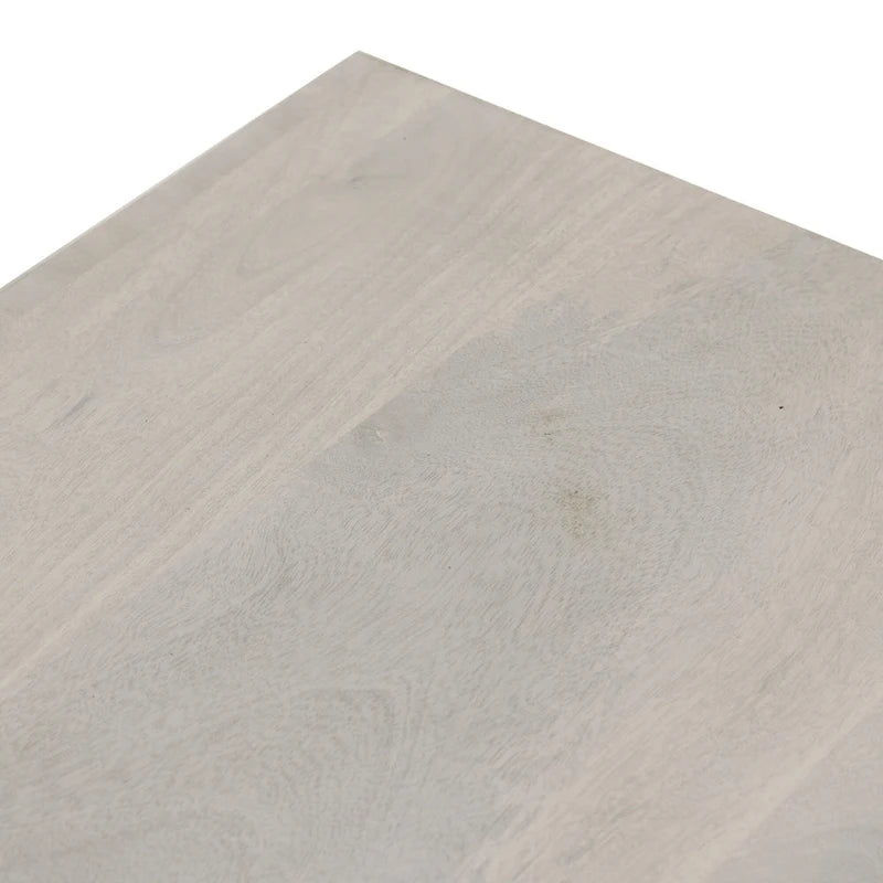 Panca in legno massello Karson White Sand