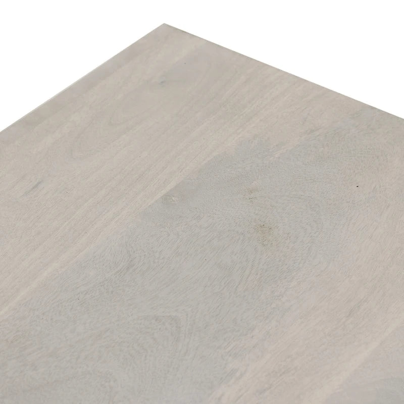 Panca in legno massello Karson White Sand