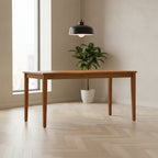 Nova 60 Inch Rectangular Dining Table, Tapered Legs, Rich Walnut Brown